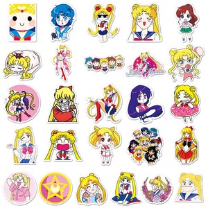 51 Stück <span class=keywords><strong>Anime</strong></span> SAILOR MOON Graffiti-Aufkleber Dekorative Etiketten für Gepäck Laptop Gitarre Helm Skateboard Wasserfeste Aufkleber - Product Image 4