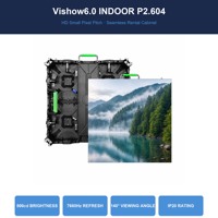 Pantalla LED para Interiores Vishow6.0 P2.604, Panel de Video Wall de 500x500mm, HDR10+, 800CD, para Alquiler en Conciertos, Salas de Conferencias y Bodas