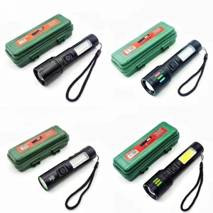 Mini Dual Light Source Rechargeable <b>Led</b> <b>Flashlight</b> With Type C Charging Outdoor Red White Light Warning Torch - Product Image 1