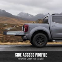Système de tiroir coulissant pour coffre de SUV, cadre en aluminium, glissière pour réfrigérateur, surface antidérapante en tapis, système de fixation pour Jeep Gladiator OEM