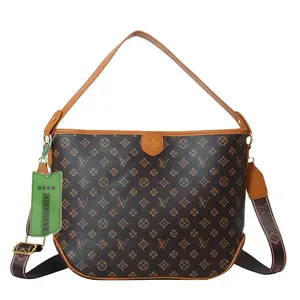 Beliebte Klassiker Einkaufstaschen mit individuell bedruckten Logo Großhandel Produkte billige Reiß verschluss Mode Leder Einkaufstasche Handtasche