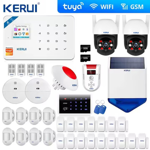 <span class=keywords><strong>KERUI</strong></span> W181 kit d'alarme Tuya caméra WIFI GSMHome système de sécurité anti-cambriolage rideau capteur de mouvement sirène solaire sans fil caméra IP - Product Image 1