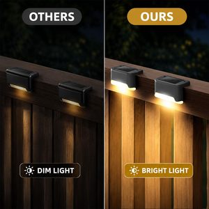 Lampe de clôture LED solaire étanche IP65 pour jardin, terrasse, marches, éclairage décoratif extérieur - Product Image 4