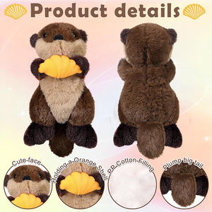 V063 personalizar lindo suave realista felpa nutria marina tumbado juguetes abrazables animales <span class=keywords><strong>de</strong></span> peluche nutria <span class=keywords><strong>de</strong></span> Río almohada <span class=keywords><strong>de</strong></span> felpa para niños regalos - Product Image 2