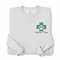 Sudadera Personalizada con Bordado para Equipo Veterinario, con Logotipo de Cruz y Huella de Pata, Uniforme para Personal de Hospital de Animales
