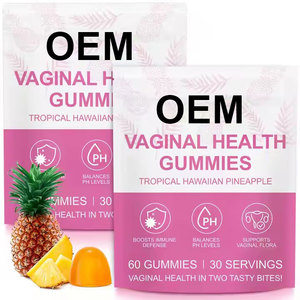 Premium PH Balance Gummy Vaginal Health Gummies para mujeres Etiqueta privada Hawaiian Pineapple Boost Immune al por mayor - Product Image 1