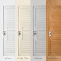 Persiana de Estilo Plantation con Puerta Francesa, Madera de Paulownia, Persianas Ajustables de 63 mm y 89 mm, Tamaño Personalizado Integrado, Uso Diario, de Fábrica