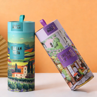 Tube en carton rond écologique de luxe pour l'emballage et le rangement d'œuvres d'art, avec couvercle à ruban
