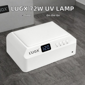 LUGX Professional 72W โคมไฟอบเล็บแบบพกพา ชาร์จไฟได้ แสงยูวีสำหรับอบเล็บเจล พร้อมที่วางมือ 2-in-1 คุณภาพสูง - Product Image 1