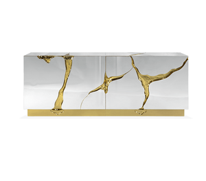 Credenza personalizzata di grandi dimensioni in acciaio inossidabile <span class=keywords><strong>a</strong></span> base dorata armadio con finitura <span class=keywords><strong>a</strong></span> <span class=keywords><strong>specchio</strong></span> argento 2 ante di petto per la casa Hotel - Product Image 5