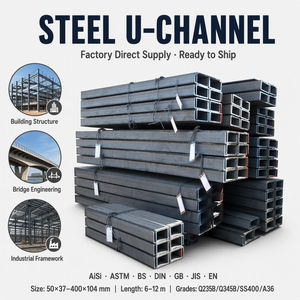 Prix usine Acier profilé en <span class=keywords><strong>U</strong></span> laminé à chaud, Acier profilé en <span class=keywords><strong>C</strong></span>, Poutre structurelle UPN Q235B Q345B A36 SS400 S235JR S355JR UPN50-UPN240 - Product Image 1