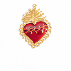 จี้รูปหัวใจสไตล์โกธิควินเทจ ทอง 18k สแตนเลสสตีล สำหรับทำเครื่องประดับ ของขวัญ มีสินค้าพร้อมส่ง - Product Image 2