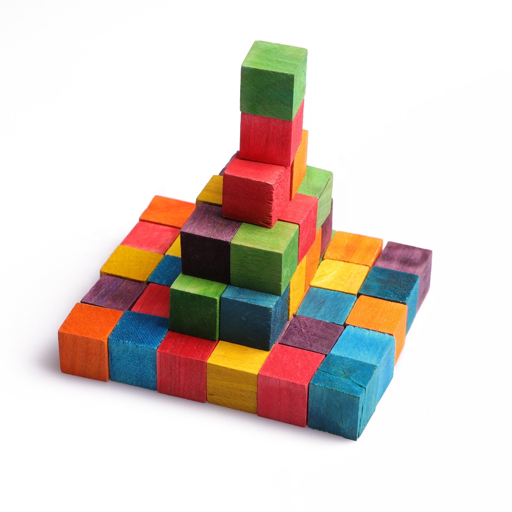 Лидер продаж, Обучающие кубики и Детские деревянные игрушки, развивающие игрушки, натуральные кубики из березы, цвета «сделай сам» для детей