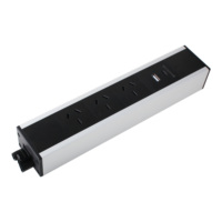 Multiprise industrielle modulaire en alliage d'aluminium, 6 prises EU/FR/UK/AU, CE pour modèle C10, ports USB