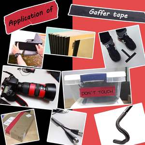 LP 270U Black Matt Reforzado Gaffer Tape Adhesivo <span class=keywords><strong>de</strong></span> fusión en caliente <span class=keywords><strong>Tela</strong></span> acrílica impermeable para enmascarar escenarios Fabricado por HAA - Product Image 6