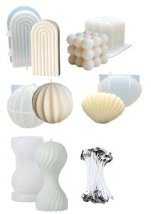 Gran remolino vela molde tarro animal mini Pilar pastel tulipán silicona flores palo carta suculentas ovejas en forma de vela moldes - Product Image 6