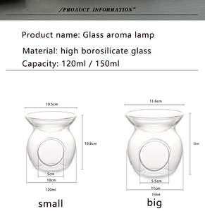<span class=keywords><strong>Lampe</strong></span> d'aromathérapie romantique chambre bougie ménage verre brûleur d'encens huile essentielle poudre bois d'agar bois de santal brûleur d'encens - Product Image 5