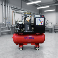 Compresseur d'air mobile portable 8 bars 4,5 kW 7,5 kW avec roues pour la pulvérisation de peinture