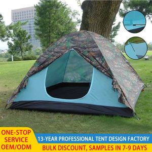 Carpa de Camping Plegable Ligera de Doble Capa Oxford, Camuflaje, Impermeable, Protección Solar, Ensamblada a Mano, Compatible con OEM/ODM - Product Image 2