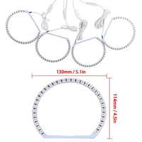 131mm 4 pièces RGB multi-couleur LED phare Halo yeux d'ange anneau lumière avec télécommande pour BMW E46 E36 E38 E39 325 330 E53 X5