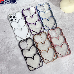 Custodia per telefono in TPU a forma di cuore elettrolitico placcato a forma di cuore <span class=keywords><strong>con</strong></span> dissipazione del calore a vuoto per <span class=keywords><strong>iphone</strong></span> 16 15 14 - Product Image 6