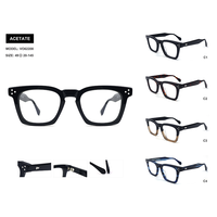 Montures de lunettes optiques en acétate faites à la main de qualité supérieure, montures carrées à bordure complète, lunettes de prescription, OEM, vente en gros personnalisée