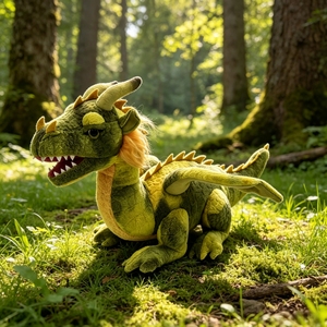 Peluche Drago della Foresta Realistico Personalizzabile con Logo e Dimensioni, Fornitura all'Ingrosso per Negozi di Giocattoli e Souvenir - Product Image 5
