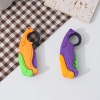 Couteau à gravité 3D pliable en plastique imprimé en 3D, mini couteau à gravité portable en forme de carotte, jouet promotionnel