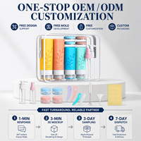 Lot de Bouteilles de Voyage en Silicone Écologiques de 90 ml – Contenants Portables Rechargeables Durables pour Shampoing, Lotion, Gel Douche – Idéal pour l'Extérieur