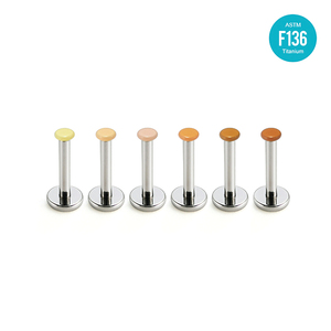 F136 Titanium Invisible Skin Tone Piercing Stud 2mm Mini <span class=keywords><strong>Lip</strong></span> pour Nez Oreille Sourcils - Product Image 2