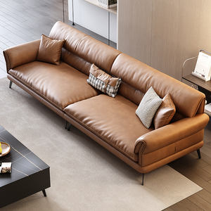 लक्जरी चमड़े के सोफे आधुनिक लिविंग रूम डिजाइन मॉड्यूलर चेस्टरफील्ड सोफे घर के लिए फर्नीचर - Product Image 2