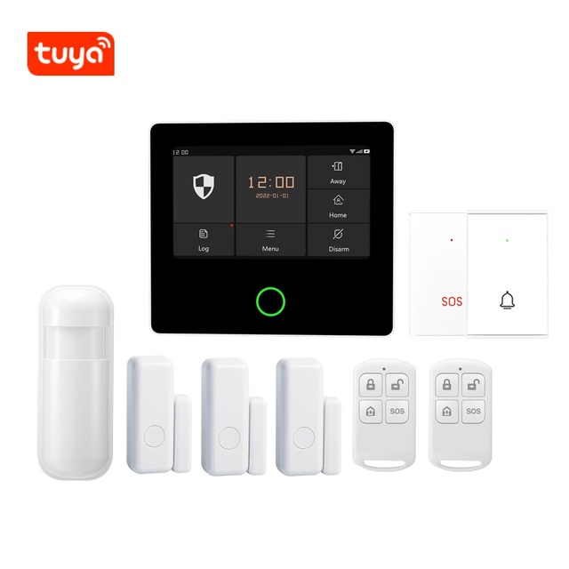 Hot Selling Tuya Smart Home Alarm 200 Wireless Zones WiFi GSM/4G Security Alarm System With 1500mah Battery Backup