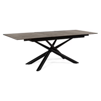 Vente en gros de meubles de salon de table extensible en céramique moderne et élégante table croisée en acier