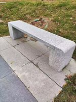 Banc en pierre de granit G603 minimaliste moderne - Décoration en pierre pour patio et jardin de villa de luxe, finition polie sur mesure