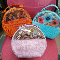 Pochette Ronde en PVC pour Pinceaux de Maquillage, Boîte de Rangement pour Soins des Ongles et de la Peau, Trousse de Toilette, Emballage Zippé, Mini Sac Cosmétique Personnalisé en Similicuir pour Rouge à Lèvres