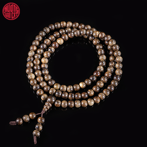 Malaysian Oud Mala 108 Beads 6mm Dark Agarwood Near Sinking with Mature Resin Character Luxury Jewelry - Product Image 1