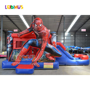 Thương mại Spiderman nhà bị trả lại với trượt trẻ em bouncy nhảy chơi game thư bị trả lại Spider người đàn ông Inflatable Bouncer lâu đài trượt - Product Image 1