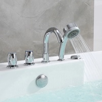 Baignoire autoportante en acrylique à surface solide, baignoire de massage intérieure, design moderne