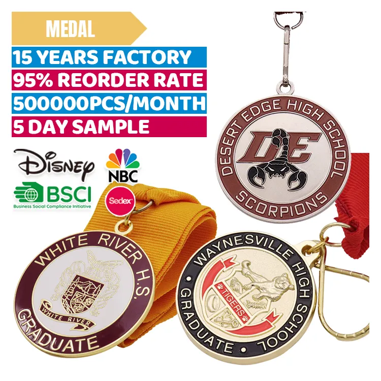 カスタムシェイプデザインスクールメダル3Dソフトエナメルロゴカスタマイズメタル格安スポーツチャンピオンシップ体操メダル