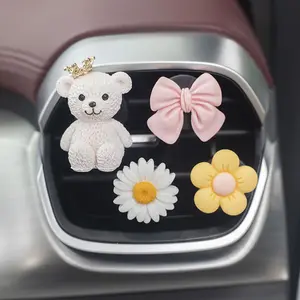 Creative Cute Daisy Crown Bear Car Air Outlet Perfume Cartoon Aromatherapy Small Ornaments Air Freshener