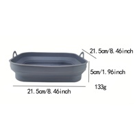 Ensemble de 3 plateaux de cuisson pliants carrés en silicone haute température Outils de cuisson ménagers pour friteuse à air et four à micro-ondes