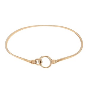 <span class=keywords><strong>Ceinture</strong></span> en métal style coréen pour <span class=keywords><strong>femme</strong></span>, best-seller automne/hiver, avec boucle en cuivre doré et chaîne élastique, longueur 60-80 cm, pour cintrer la taille - Product Image 5