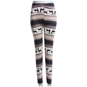 Leggings Navideños Elásticos para Mujer con Estampado Gráfico de Copos de Nieve para Otoño e Invierno - Product Image 3