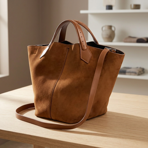 Sacs à main décontractés de luxe pour femmes en cuir véritable, fermeture éclair, doubles poignées, souples, imperméables, légers, durables et écologiques - Product Image 2