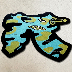사용자 정의 로고 깔개 손 술 홈 장식 깔개 이상한 의사 패턴 카펫 - Product Image 3