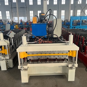 Meilleure vente support double couche couture nervure classique ondulé petite tuile <span class=keywords><strong>pas</strong></span> <span class=keywords><strong>cher</strong></span> tôle de toit en métal formant la machine - Product Image 6