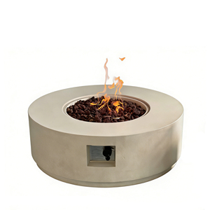 Outdoor Natural Gas <b>Fire</b> Bowl <b>Fire</b> <b>Pit</b> with 50000 BTU Eco-Friendly Design MGO Material Glass Beads for Garden & Patio Use - Product Image 5