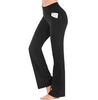 Dropshipping Nouveau Meilleure vente Leggings taille haute Femmes Couleur unie Serré Running Fitness Sports Yoga Pantalon évasé