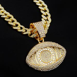 Collier pendentif <span class=keywords><strong>de</strong></span> mode "Oeil <span class=keywords><strong>de</strong></span> Dieu" incrusté <span class=keywords><strong>de</strong></span> diamants, collier cubain avec pendentif <span class=keywords><strong>de</strong></span> bijoux <span class=keywords><strong>de</strong></span> mode hip-hop exquis - Product Image 2
