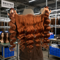 Extensions de cheveux brésiliens ondulés, 3/4 paquets, cheveux humains Remy, 26 pouces, 33 #   Cheveux humains 100% bruns roux blonds